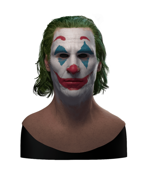 Hyper Realistic Heath Ledger Joker Silicone Mask for Halloween With Hair