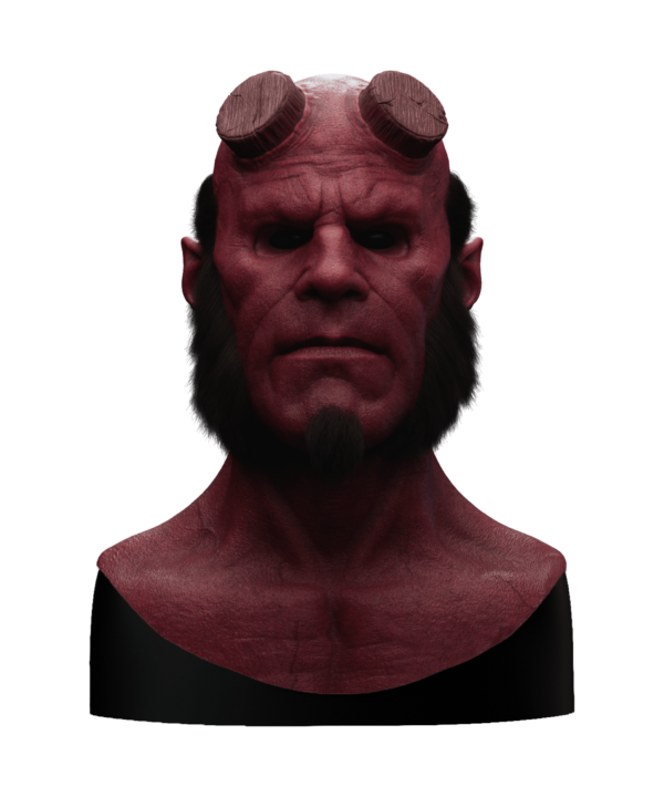 Hyper Realistic Silicone Mask Hellboy for Halloween